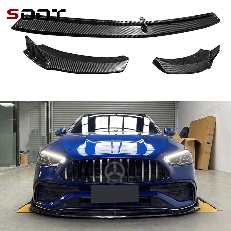 

For Mercedes Benz C Class W206 C63 mansory Style Carbon Fiber Car Front Bumper Lip Front lip Front Chin Spoiler Auto Parts