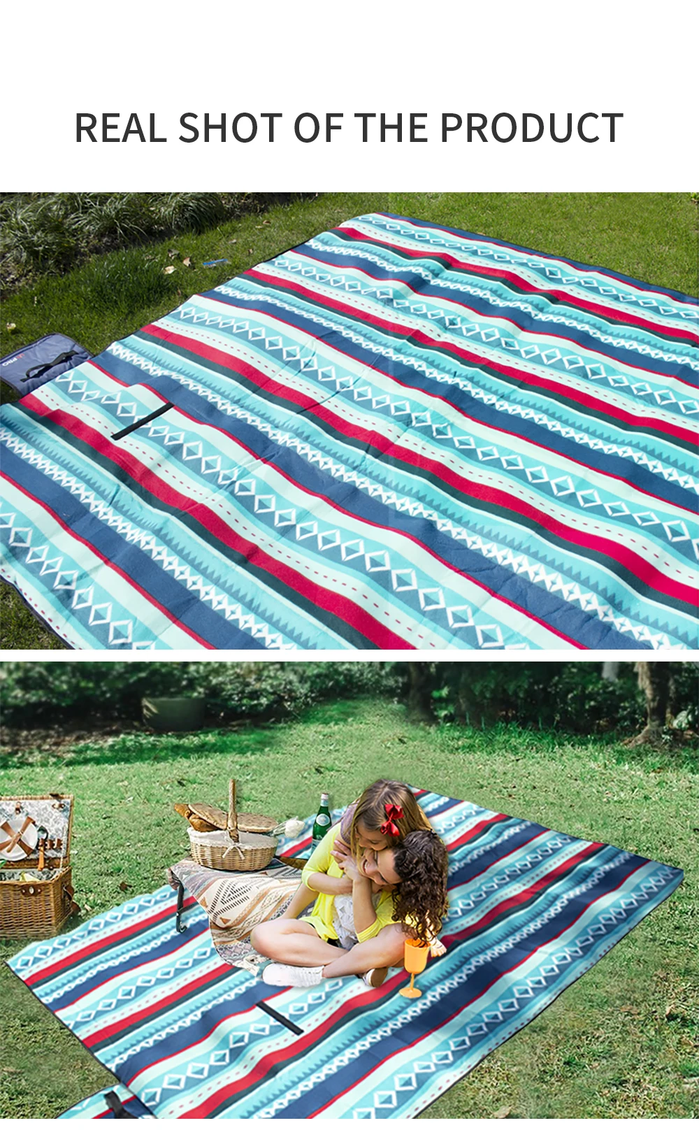 Picknickmat buiten waterdicht camping strandmat geruit draagbaar wandelen slaapdeken opvouwbare graslandmat tapijt