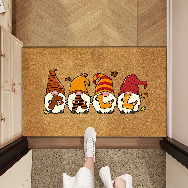 VIKAMA Merry Christmas Autumn Welcome Carpet Indoor Entrance Non Slip Floor Mat Home Decoration Door Mat