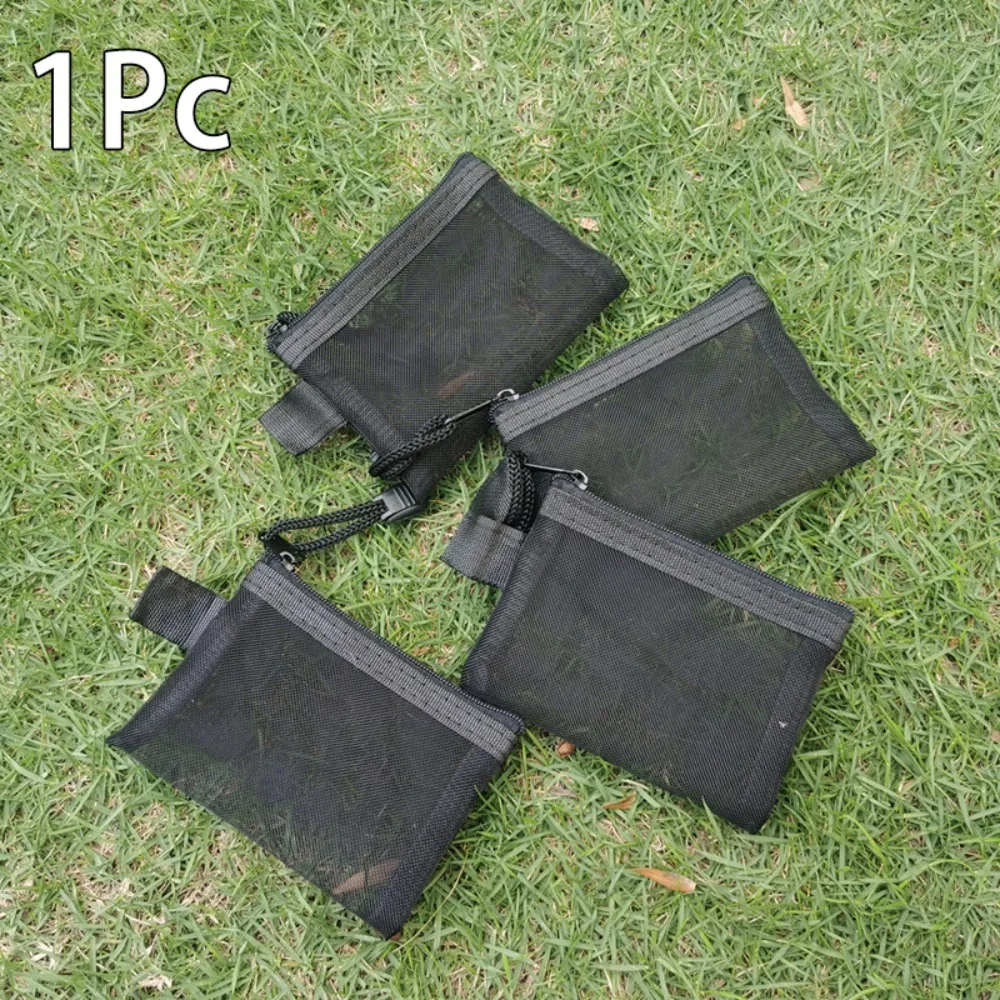 

прочная сетчатая сумка на молнии, 1 шт., нейлоновая мини-кошелек для монет, сумка для хранения наушников, линии передачи данных, хранения губной помады