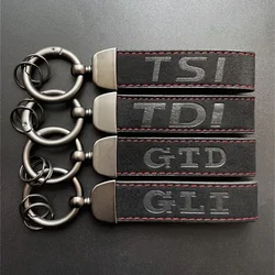 Leather Men Keyring Luxury Women Car Keychain For Jetta VW Golf 7 6 5 4 8 MK7 MK6 MK5 MK4 TSI TDI GLI GTD Keychain Accessories