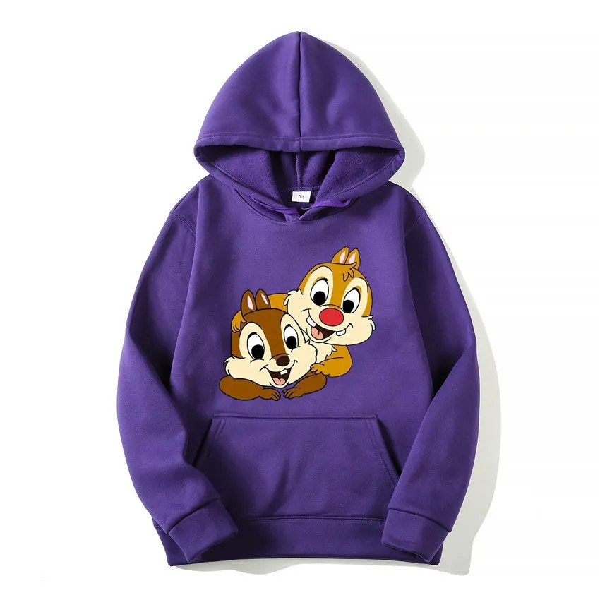 Chip & Dale Men Hoodie Cartoon Anime Fashion Women Oversized Sweatshirt Tops Spring Autumn Couple Pullover Clothing