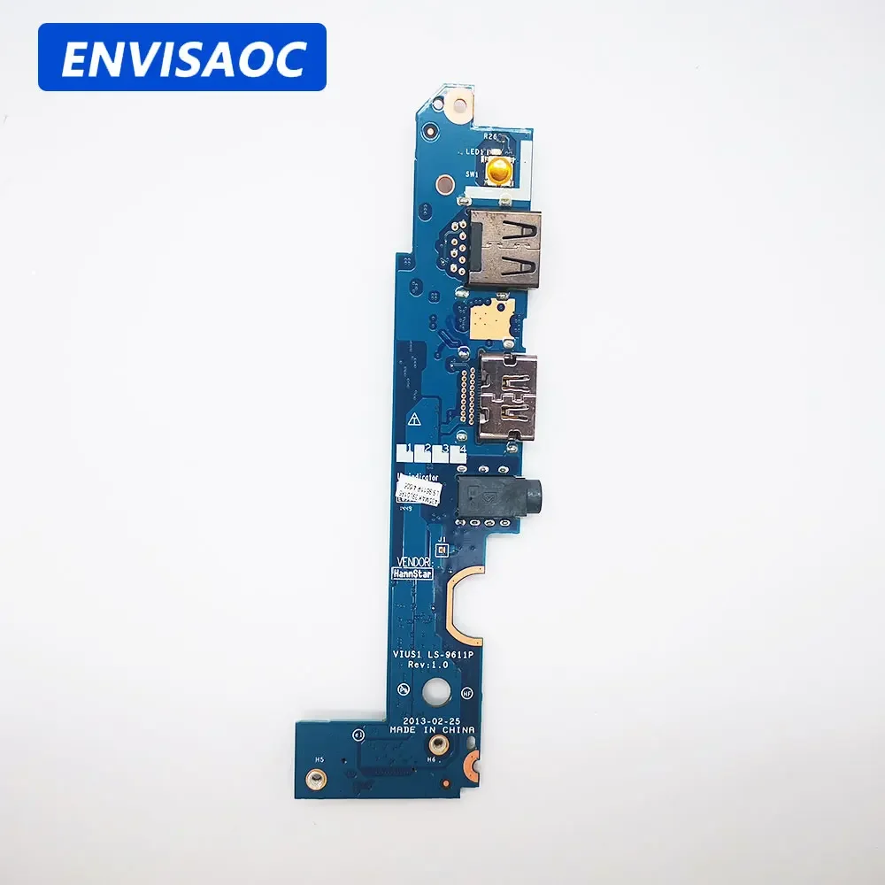 Dành Cho Lenovo S3 S431 S440 S3-S431 S3-440 Laptop Nút Bảng Công Tắc USB IO Thẻ Âm Thanh Tai Nghe Chụp Tai Ban VIUS1 LS-9611P