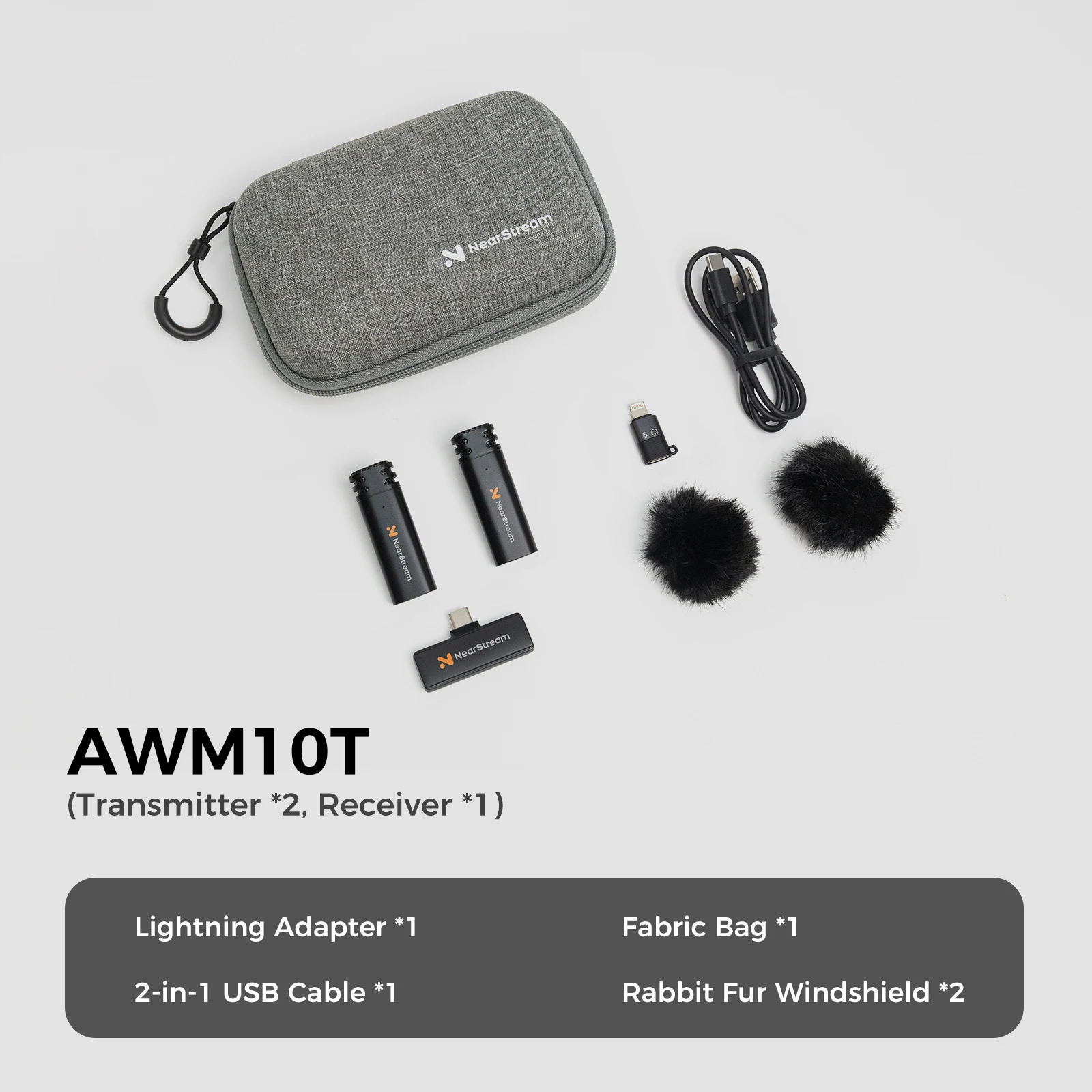 Nearstream AWM10T dynamische draadloze microfoon met lange batterijduur zender Draadloze reversmicrofoons voor klaslokaal