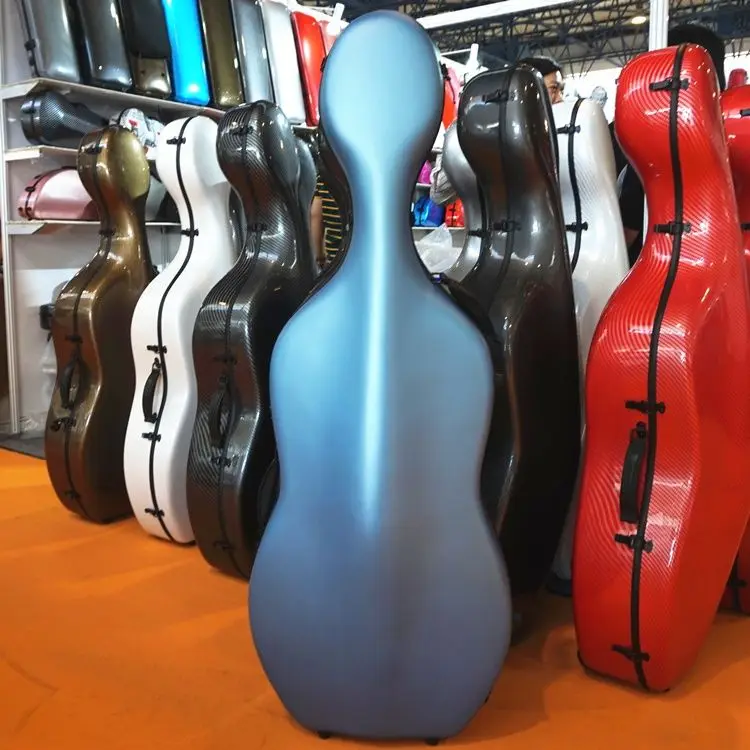 Carbon fiber cello case 4/4 3/4 Carbon Fiber Cello Box waterproof high strong portable ,  light aircraft consignment Hard box