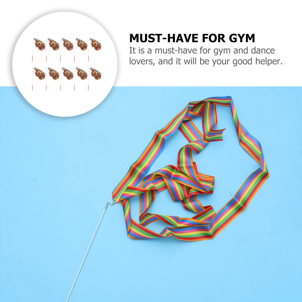 

12pcs Colorful Dance Ribbons Art Gymnastic Streamers For Gymnastics Accessories Lightweight Training Supplies