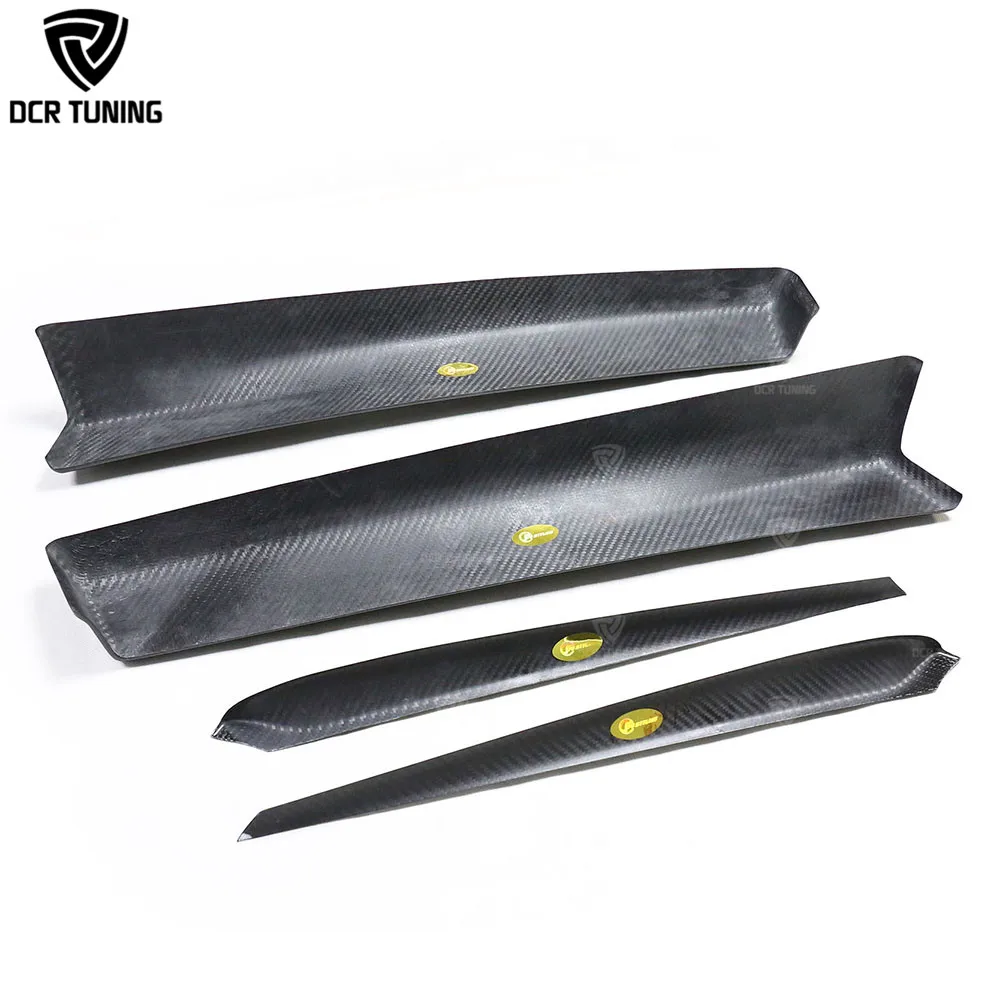 Dry Carbon Fiber Inner Door Handle Panel for Tesla Model 3 & Model Y 2021+ Interior Kits with 4 PCS/SET Overlay Trim