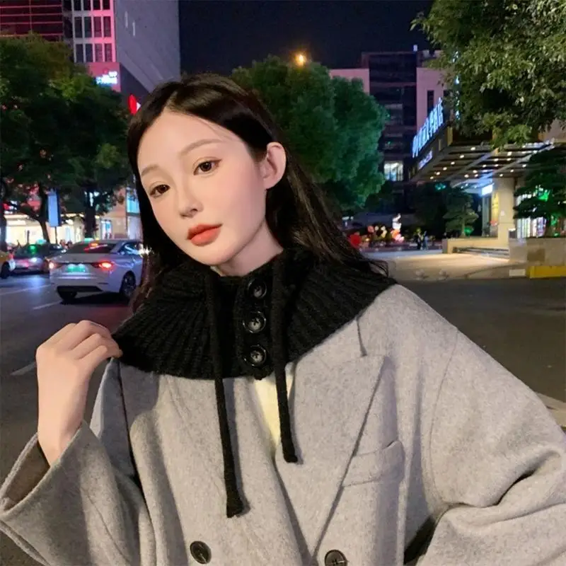 النساء الفتيات اليدوية محبوك القبعات مقنعين الشتاء الرقبة حماية قبعات الأزياء Y2K اكسسوارات الدفء أغطية الرأس لركوب الدراجات في #5