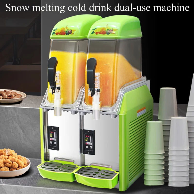 

Electric Stainless Steel Slushy Machine Commercial Three-Cylinder Snow Mud Juice Smoothie Ice Melting Cold Drink Machine