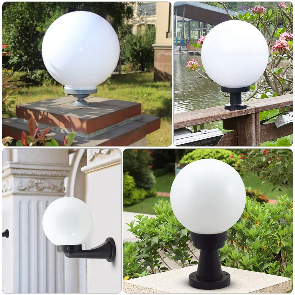 Acrylic Waterproof Lampshade Round Ball Shape Modern Lamp Shade Cover for Wall Lamp Bedroom Living Room Indoor Outdoor Lighting