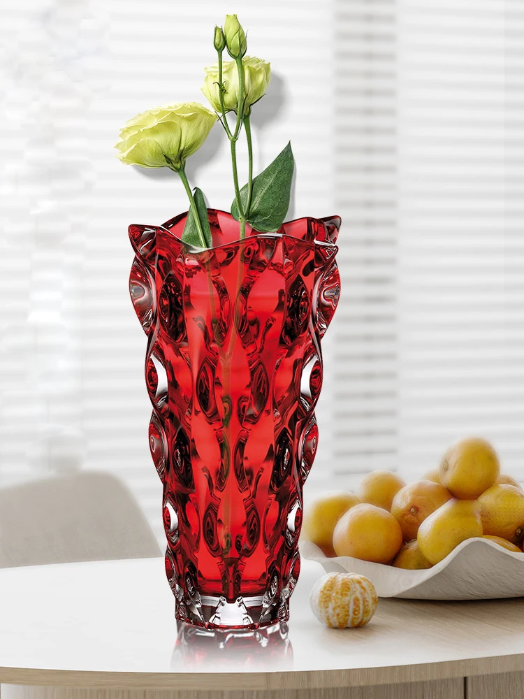  Crystal Glass Flower Vase Coffee Table Living Room Decorative Accessories Water Cultivation Flower Arrangement