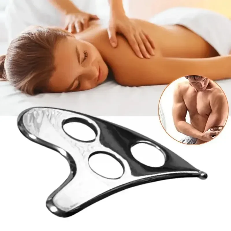 

Steel Scraper With Black Velvet Bag Slim Body Board Release Pain Relief Massage Loosening Fascia Plate Knife