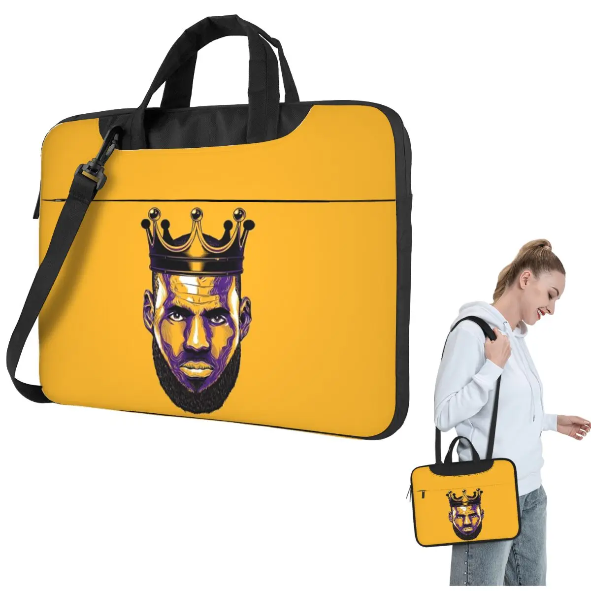 

Сумка для ноутбука King Lebron James через плечо, сумка для компьютера, устойчивая защитная сумка для ноутбука для Lenovo