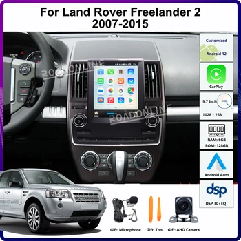Reproductor Multimedia para Auto Android 14 de 9.7 Pulgadas para Land Rover Freelander 2 2007-2015, GPS, Radio Estéreo, Unidad Principal con Pantalla Táctil Estilo Tesla 1