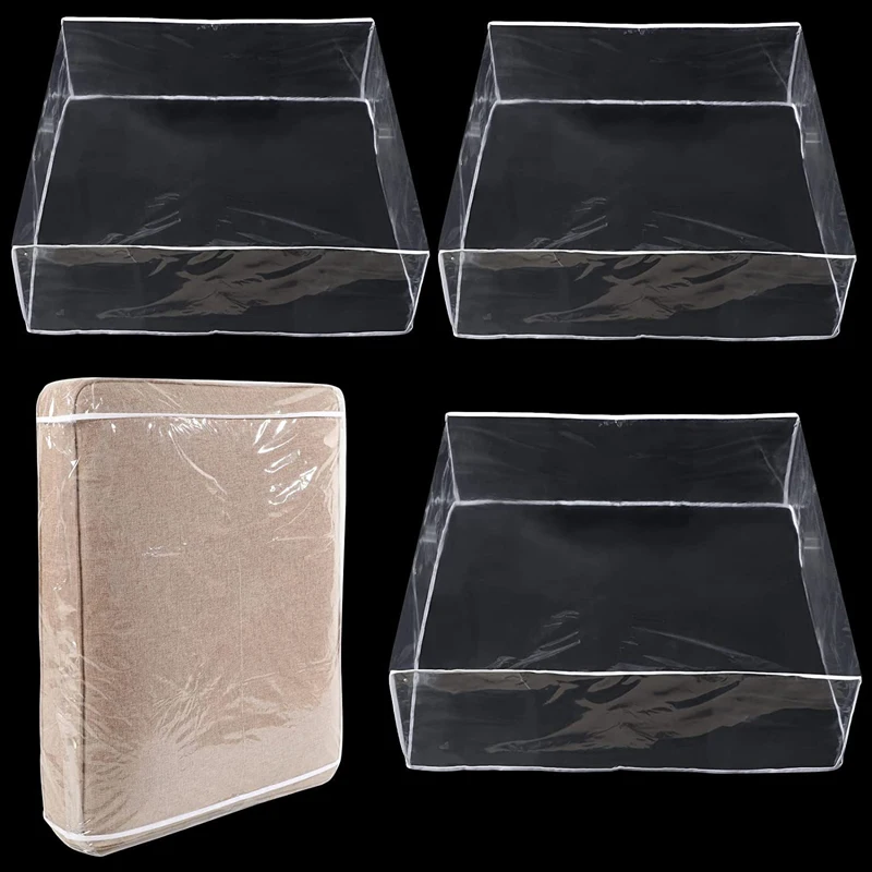 Wasserdichter, transparenter PVC-Sofa-Kissenbezug, Möbelschutz, Sitzkissen, staubdicht, Abdeckbezug, Aufbewahrungstasche für bewegliches Haus