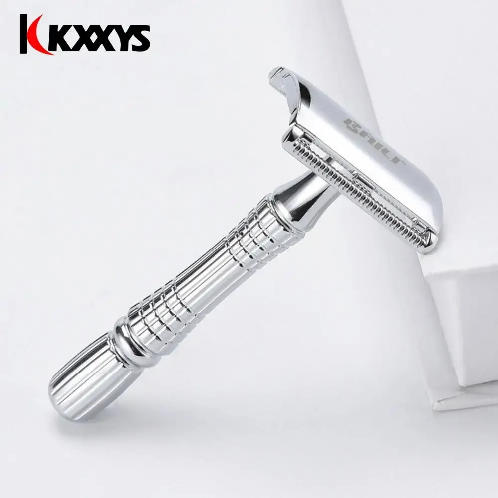 Мужская регулируемая бритва с двойным лезвием, классическая безопасная бритва, лезвие для стрижки бороды, личной гигиены + 1 лезвие + 1 дорожный футляр BT171