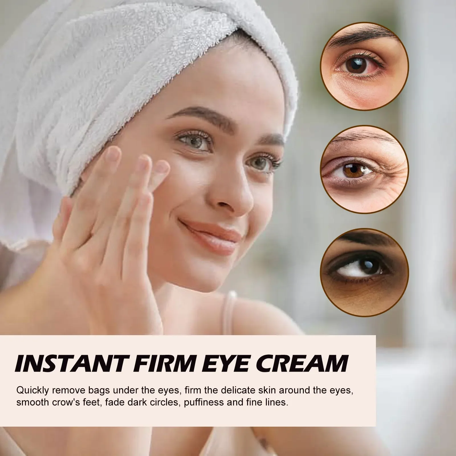 Crema antiarrugas para ojos, crema antiarrugas para reducir líneas finas, arrugas, hinchazón y ojeras