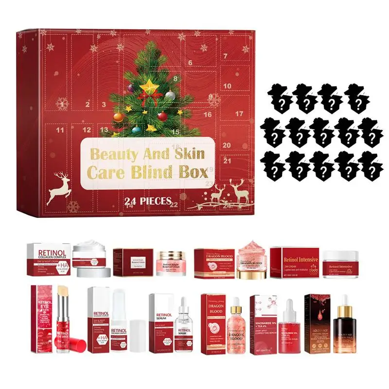 24 Tage Countdown Advents kalender Kosmetik Advents kalender 24-Gitter Beauty Surprise box Kosmetik-Kit für Frauen Mädchen