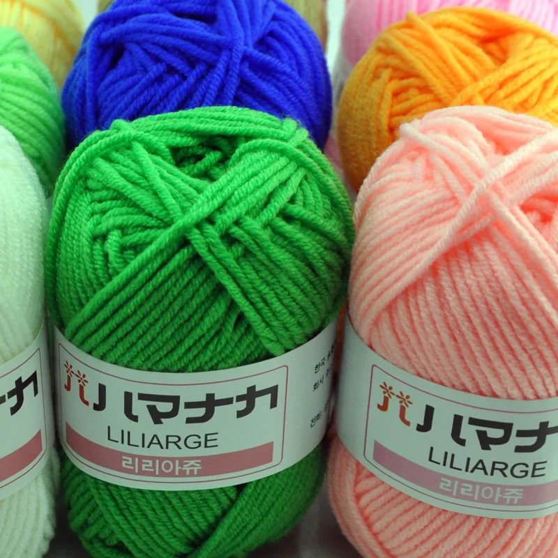 25g Soft Anti-Pilling Milk Cotton Yarn 4ply High Quality for Knitting Crochet Sweater Hat Scarf Doll Craft