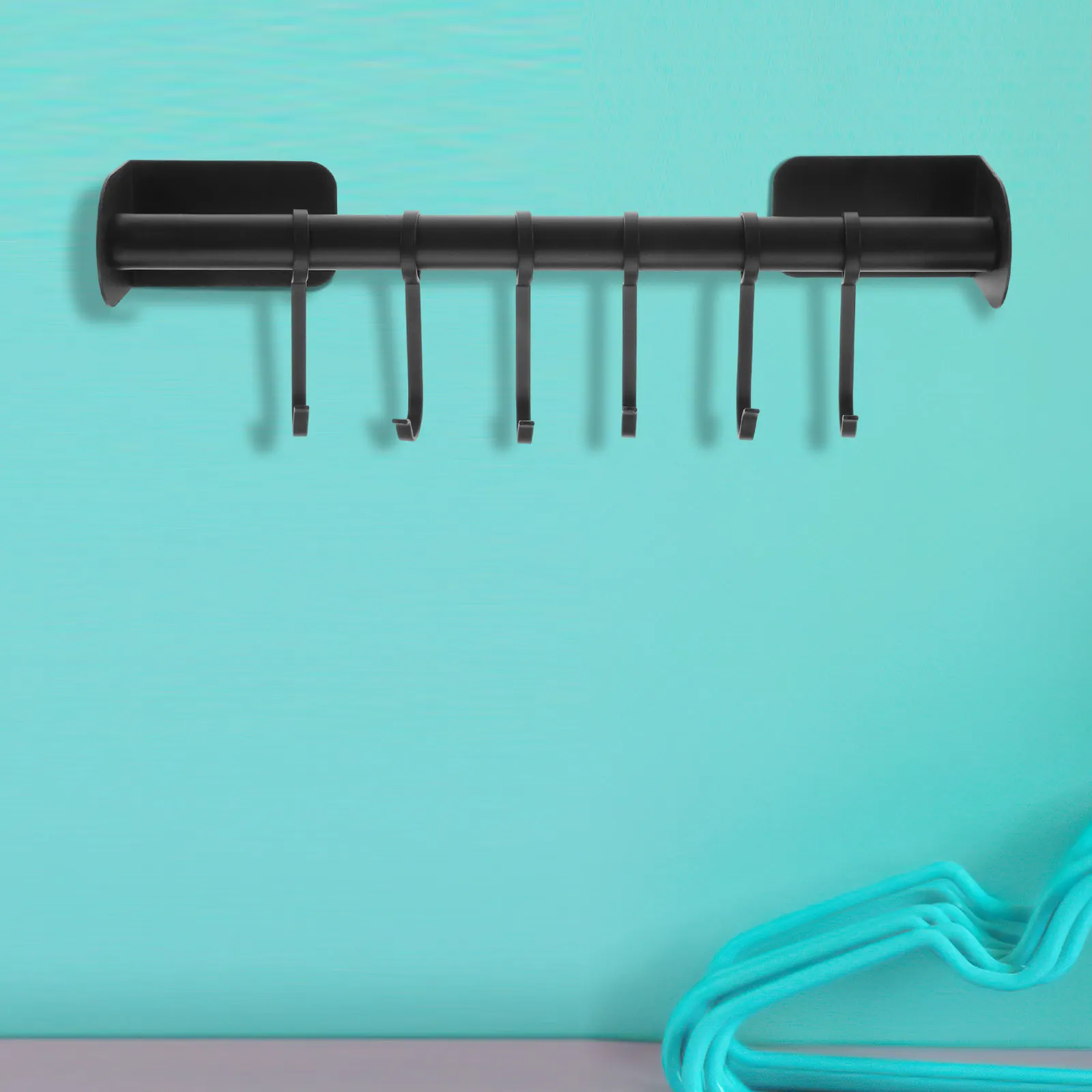 Wall Mounted Hook No Punching Carbon Steel Heavy Duty Wall Hanging Storage Hook for Kitchen Bathroom Bedroom Living Room Towel