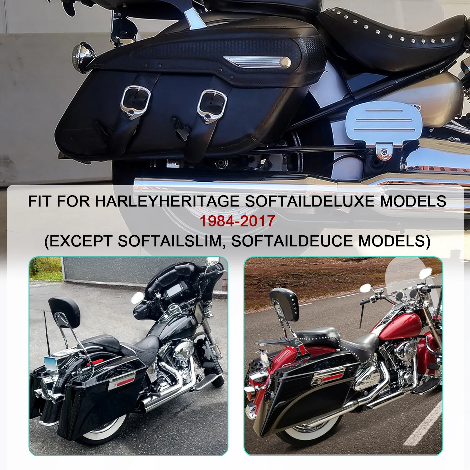 Motorcycle Hard Saddlebag Saddle bag Conversion Mount Bracket Support For Harley Softail Fat boy Heritage Springer Bad Boy 84-17