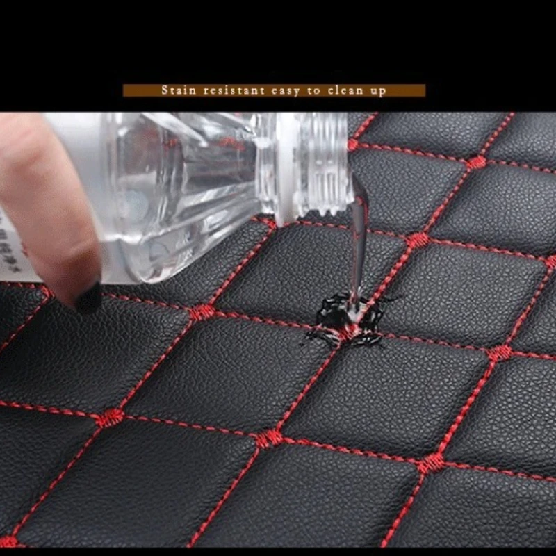 غطاء مقعد السيارة الجلدي لكرسي السيارات الأمامي والخلفي وسادة مقاومة للماء حامي عالمي من البولي يوريثان ملحقات داخلية للفصول الأربعة #3