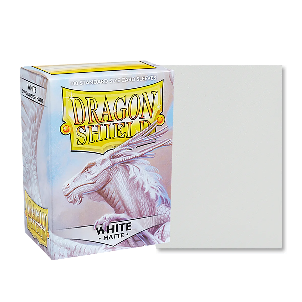 

Dragon Shield Matte White 100Pcs Standard Size Card Sleeves (66x91mm/2.6x3.58in), Protect Storage Game Cards and Trading Cards