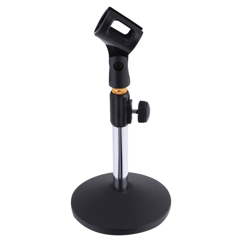 Professional Stage Microphone Pedestal Feet Stand Adjustable Desk Holder Speech Live Microphone Fixing Frame