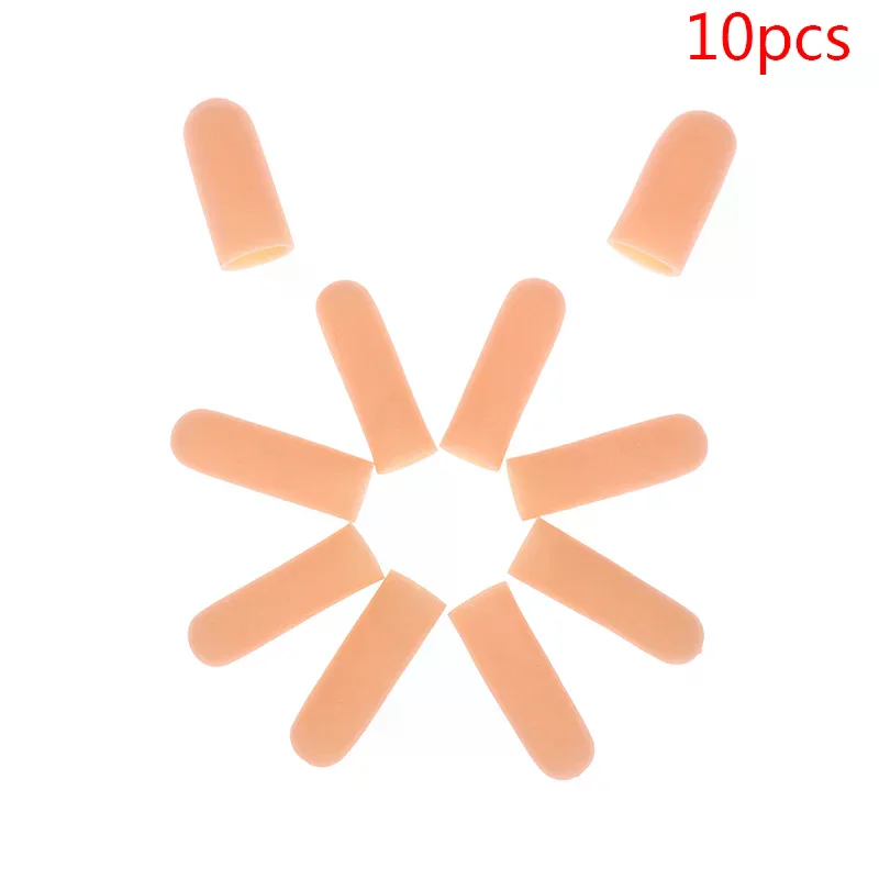 10Pcs Silicone Gel Tube Hand Bandage Finger Protector Anti-cut Heat Resistant Finger Sleeves Great Cooking Kitchen Tools
