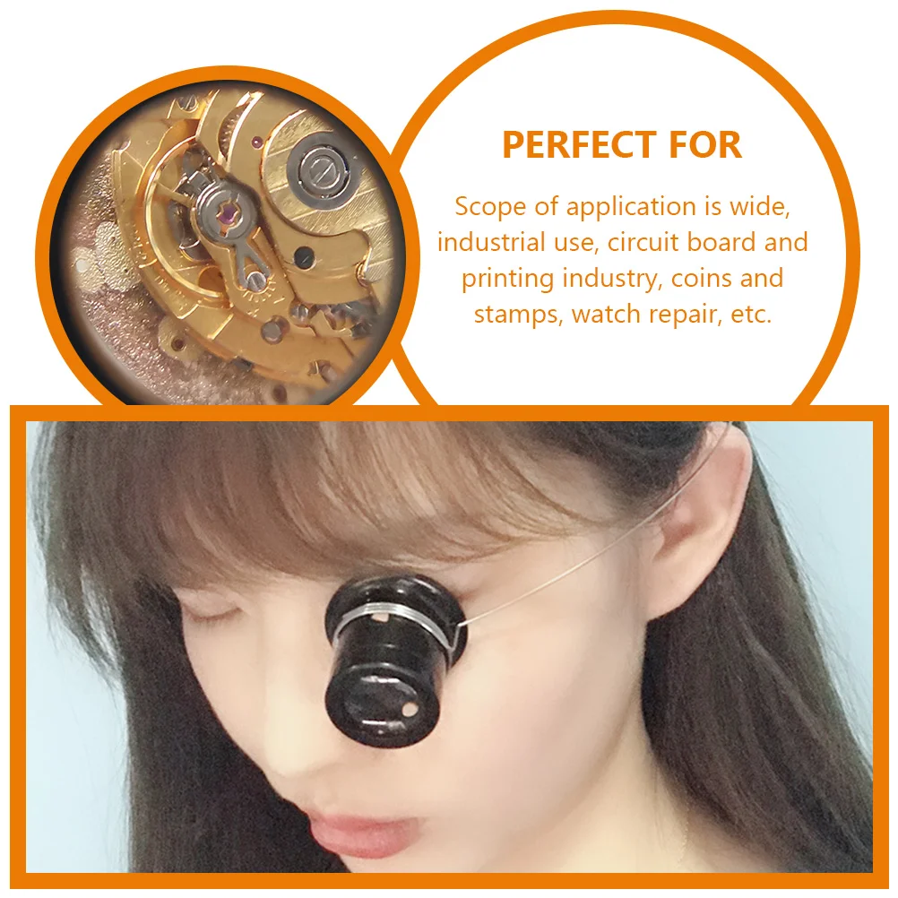 Jewelers Loupe Portable Monocular Magnifier Magnifying Glass Eye Loop Magnifier Lens Watch Jewelry Experimental Repair Tool