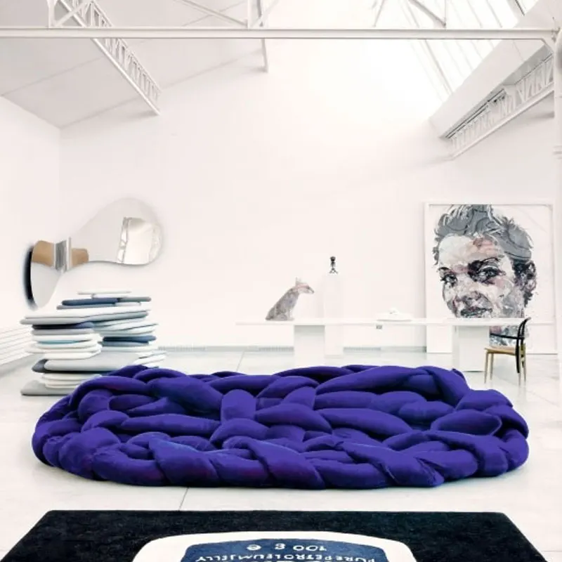 أرائك غرفة المعيشة الزرقاء لغرفة النوم، تصميم كلاسيكي، أرائك غرفة المعيشة الناعمة الاسكندنافية، أثاث عصري ما بعد الحداثة #1