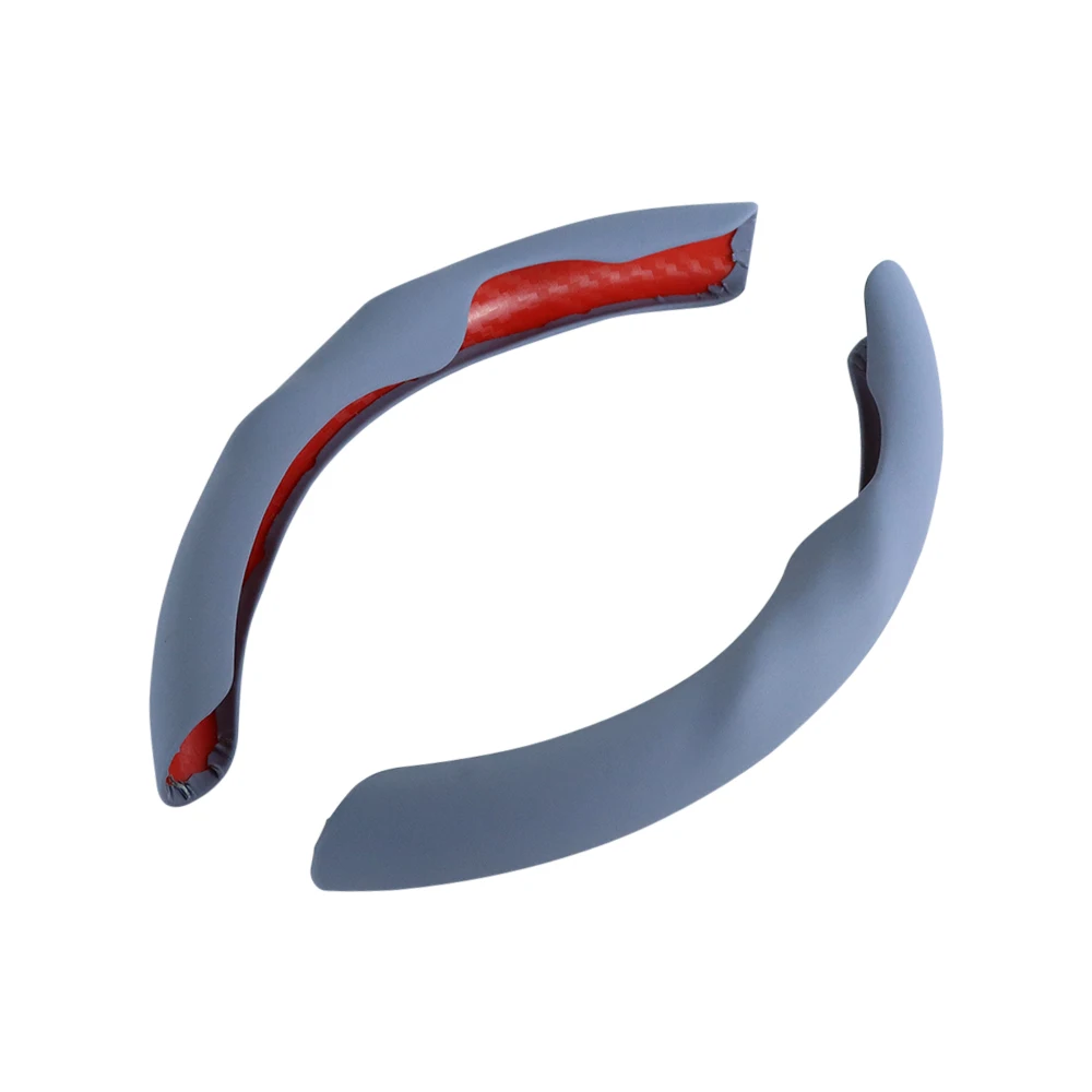 2pcs Universal 36-38CM PU Car Steering Wheel Cover Liquid Feeling Car Interior Accessories Decor Car Styling Car Handle Cover
