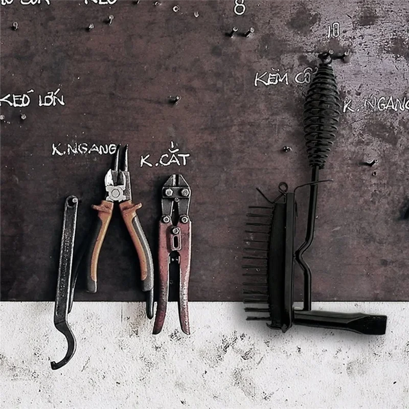 

【Today-Only!】Welding Hammer Spring Handle Brush For Household Use,Knocking Slag,Welding Slag,Rust Removal