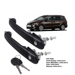 6N0837207CD FRONT LEFT RIGHT DOOR HANDLE WITH LOCK BARREL For VW POLO 6N 6N1 6N2 for SHARAN SEAT ALHAMBRA GALAXY 6N0837207C