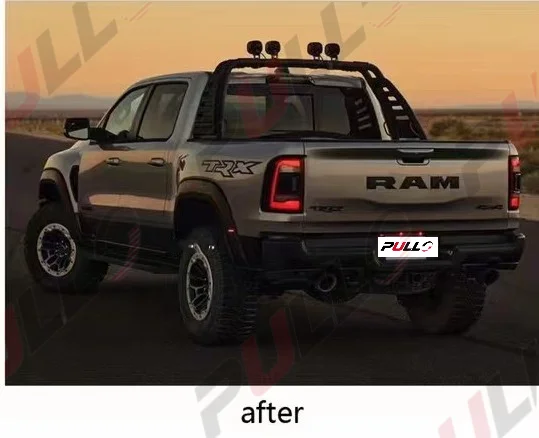 Car Bumpers for Dodge RAM 1500 19-23 to TRX Conversion Kit Include Front Bumper Fenders Hood Headlights Pedals Eyebrows