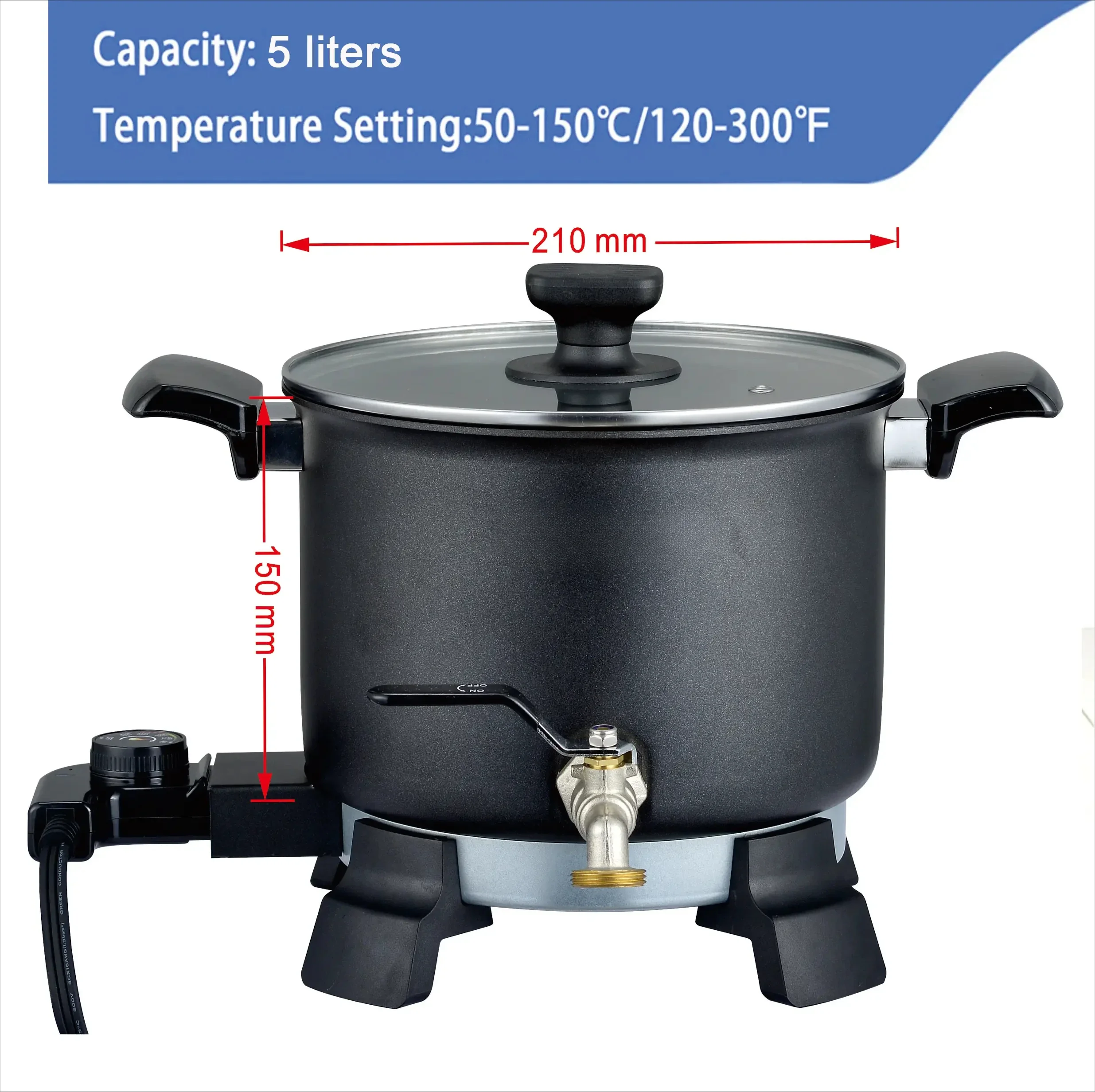 Dontalen 5L Non-Stick Candle Melting Pot Electric Candle Machine Wax Melter for Candle Making HOT SALES