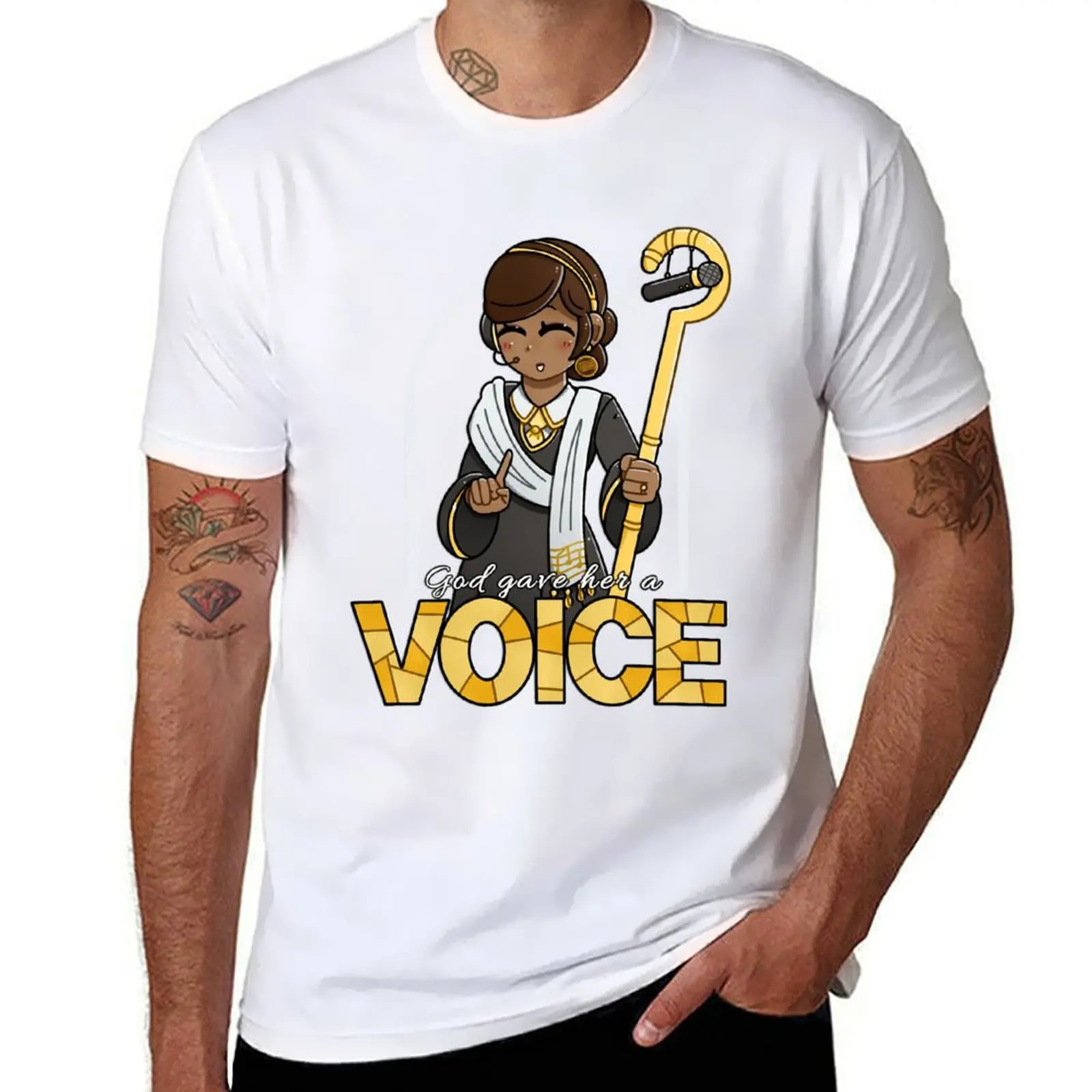 God Gave Her a Voice T-Shirt Casual Loose Fit Short Sleeve T-Shirt