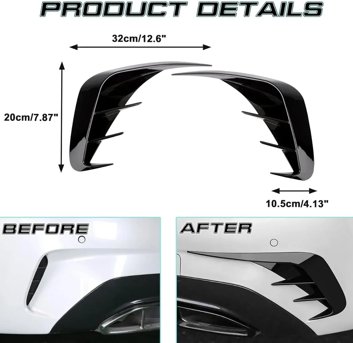 Car Rear Bumper Lip Spoiler For BMW 3 Series G20 M-Sport 320e 318i 320i 325i 330i 340i 2019-2022 G20 Air Vent Outlet Cover Trim