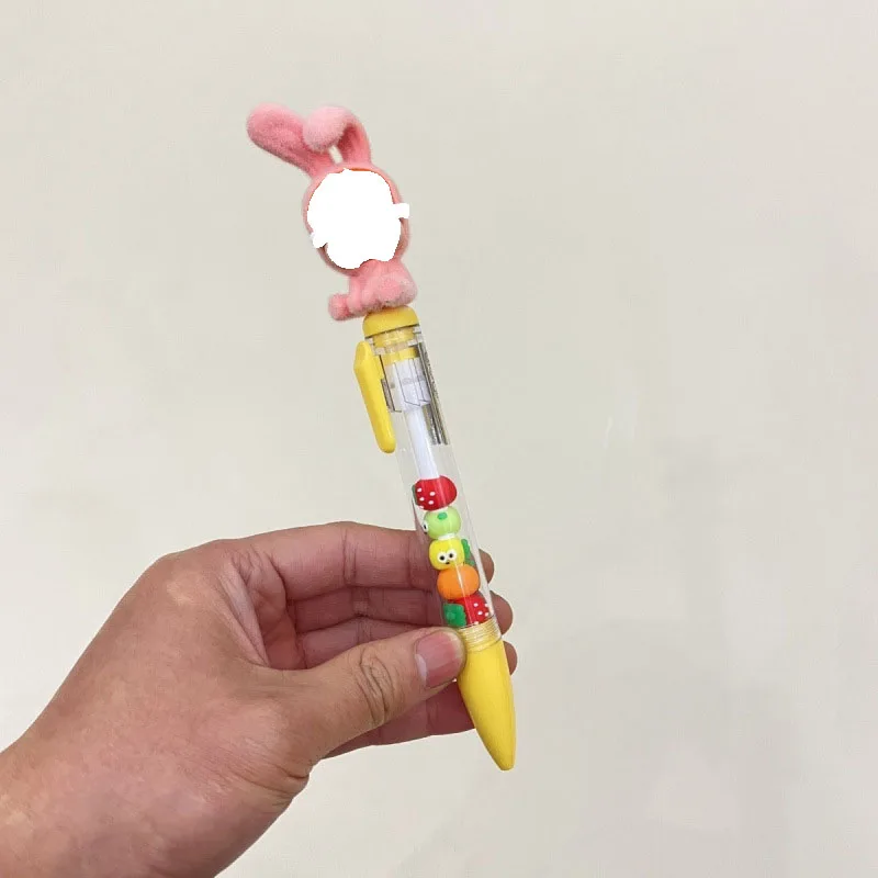 New Mini Cute Adorable Bead String Black Gel Pen Cute Student Pen Creative Gel Pen