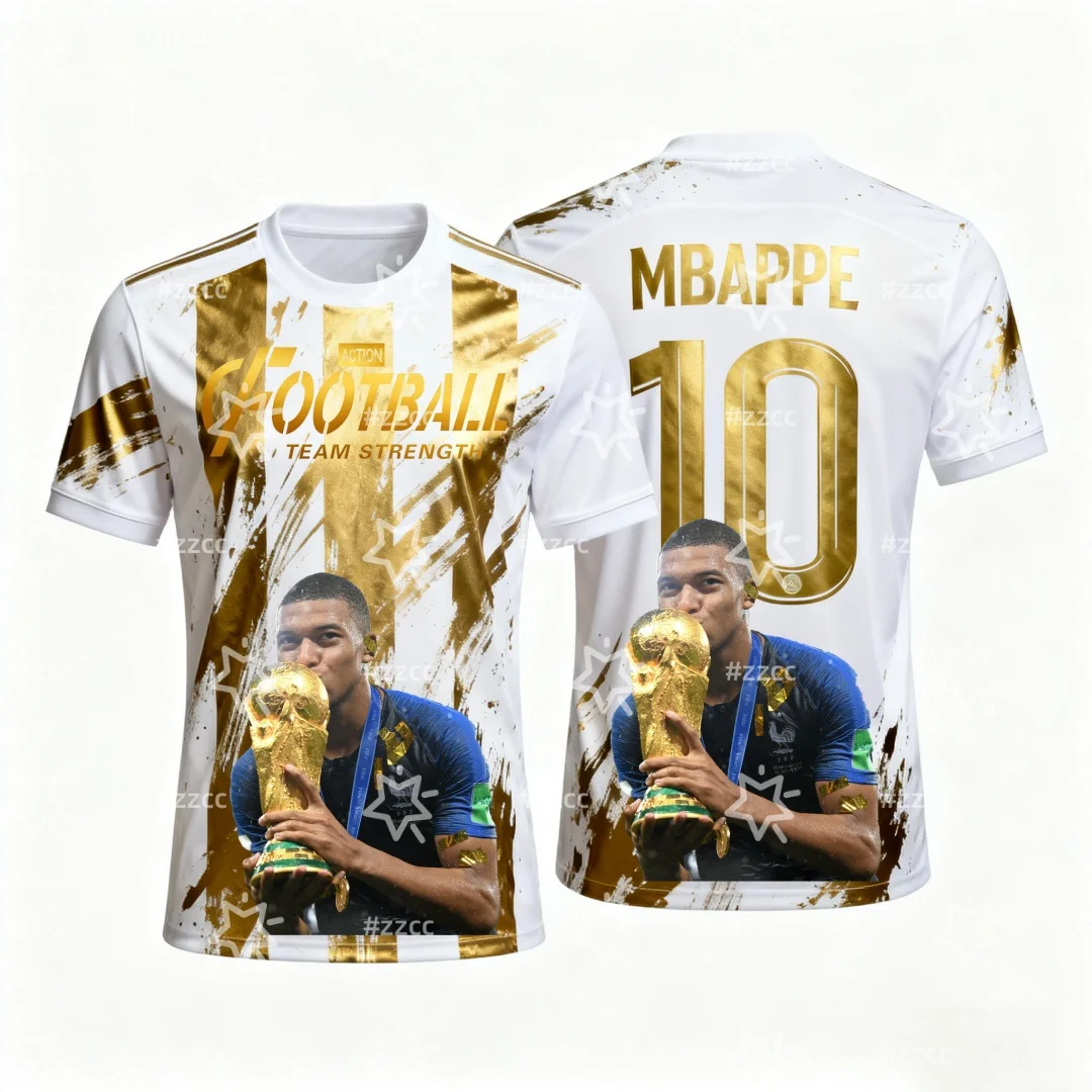 

25-26 Mbappe Fan Памятная футбольная майка Осенняя спортивная быстросохнущая мужская футболка Детская одежда Футболка Y2k Woman
