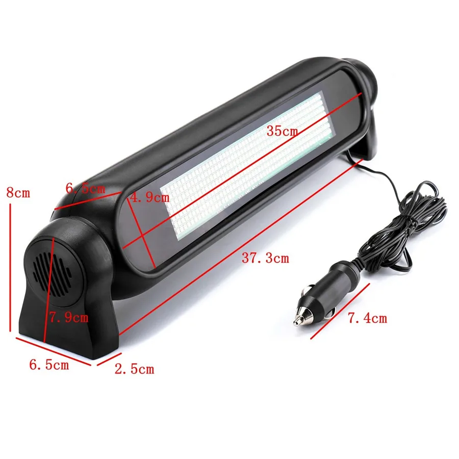 12V Programmable Message Monitor Car Rear Window Moving Sign Scrolling Display WHITE display color