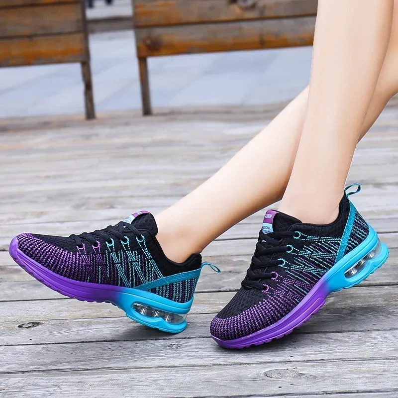 Lightweight Athletics Running Shoes Women Mesh Breathable Casual Jogging Sneakers Ladies Slow Shock Non-Slip Sport Walking Shoes