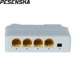 PESENSKA 4 Ports Max 30W 1 in 3 out Gigabit POE Extender 1000Mbps Network Switch Repeater IEEE802.3af/at P2P No Power Required