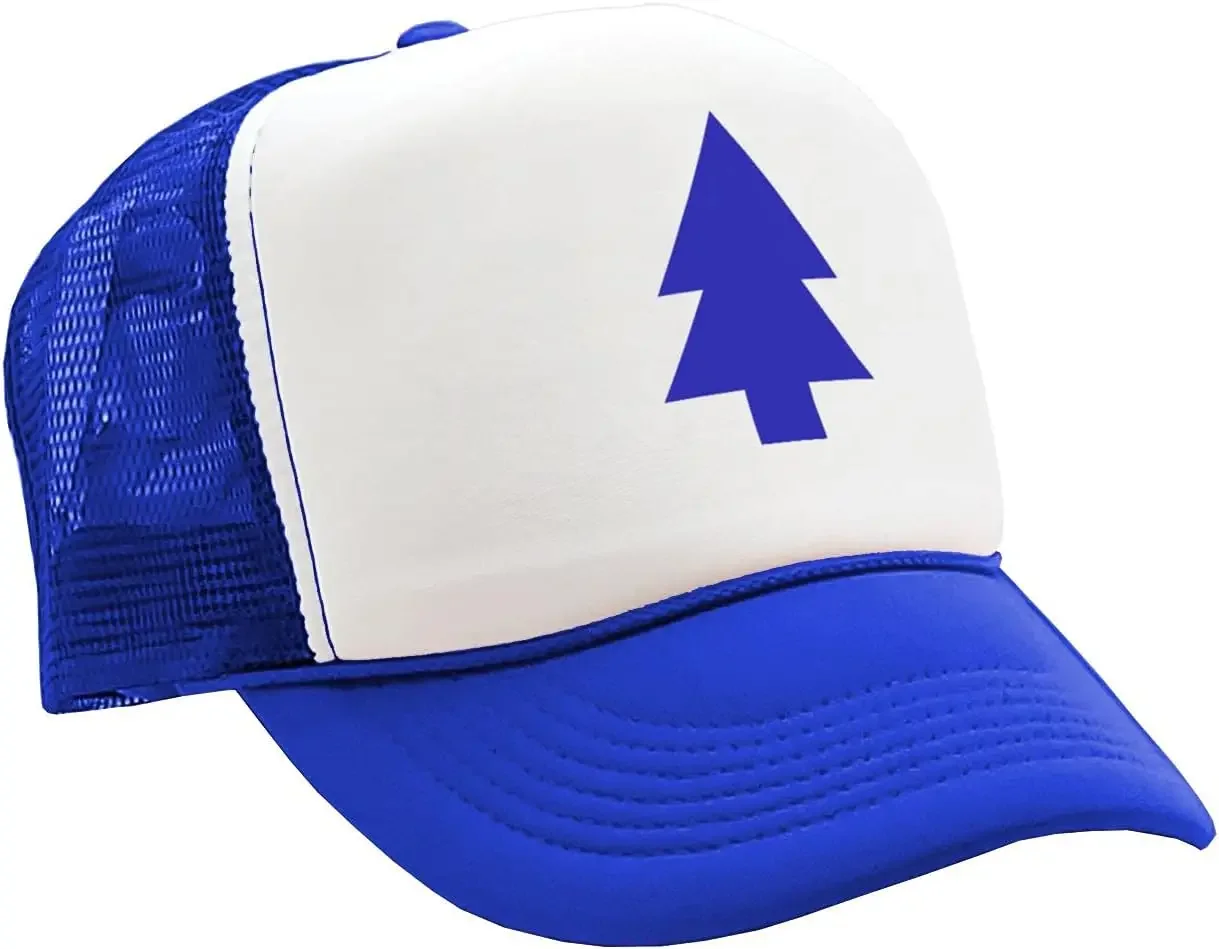 The Goozler Dipper Pines - dipper's Tree Cosplay Costume - Foam and Mesh Trucker Hat Royal Blue
