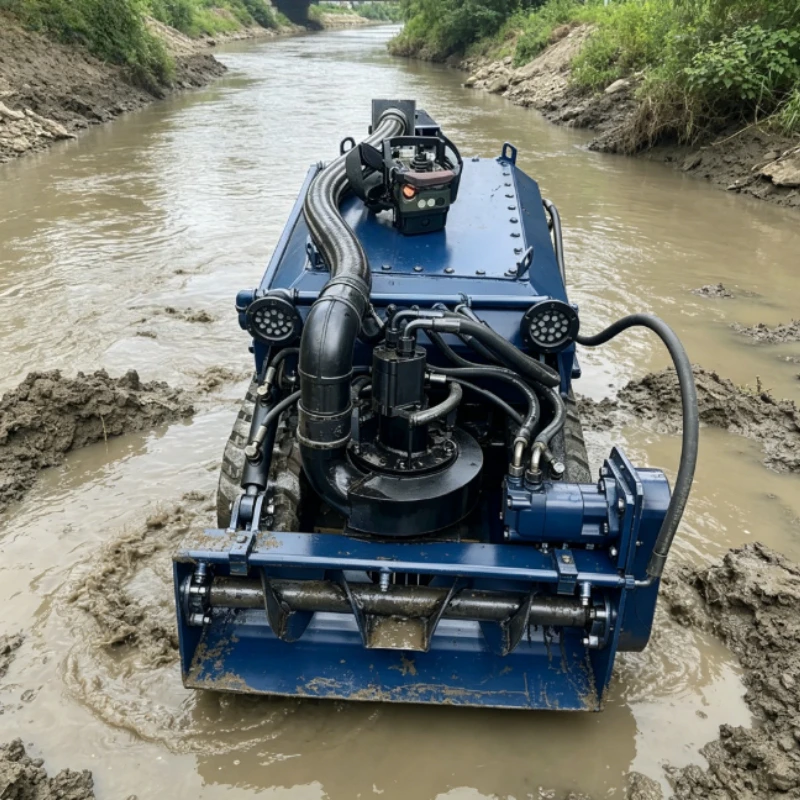 Remote Control Mud Extraction Robot Low Noise Pipeline Blockage Dredging Equipment for Urban Sewage Treatment
