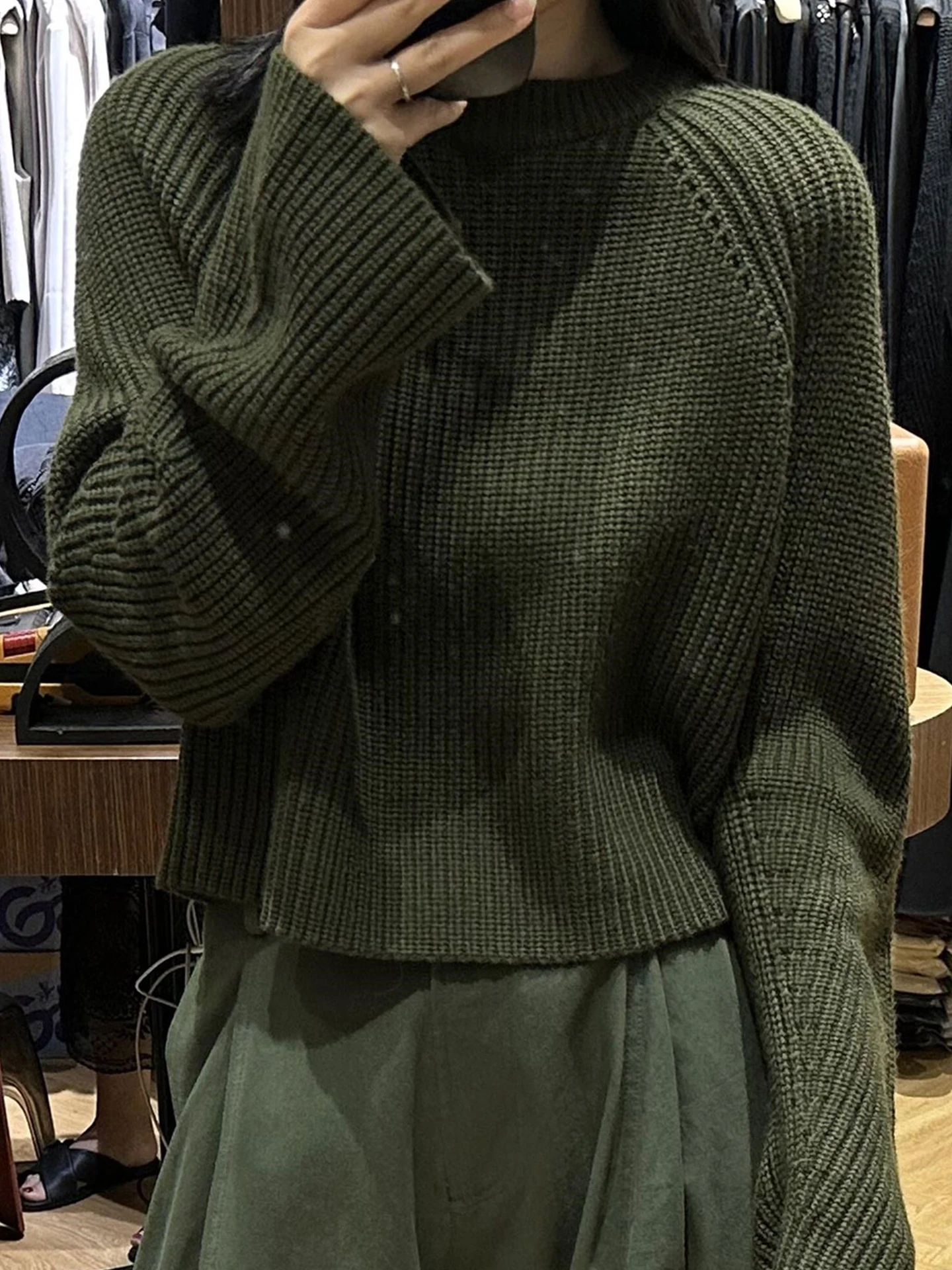 

Casual Long Sve Knitted Sweater Women's Color Overhead Top Faionable Autumn Wear Versatile Comfortable Knitwear