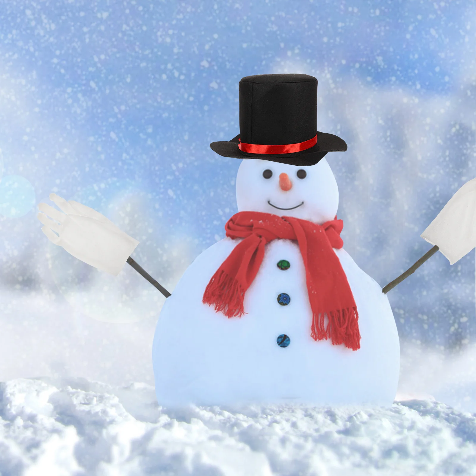 

Snowman Dress Props DIY Making Kit for Outdoor Xmas Christmas Hat Costume Holiday Acrylic Nose