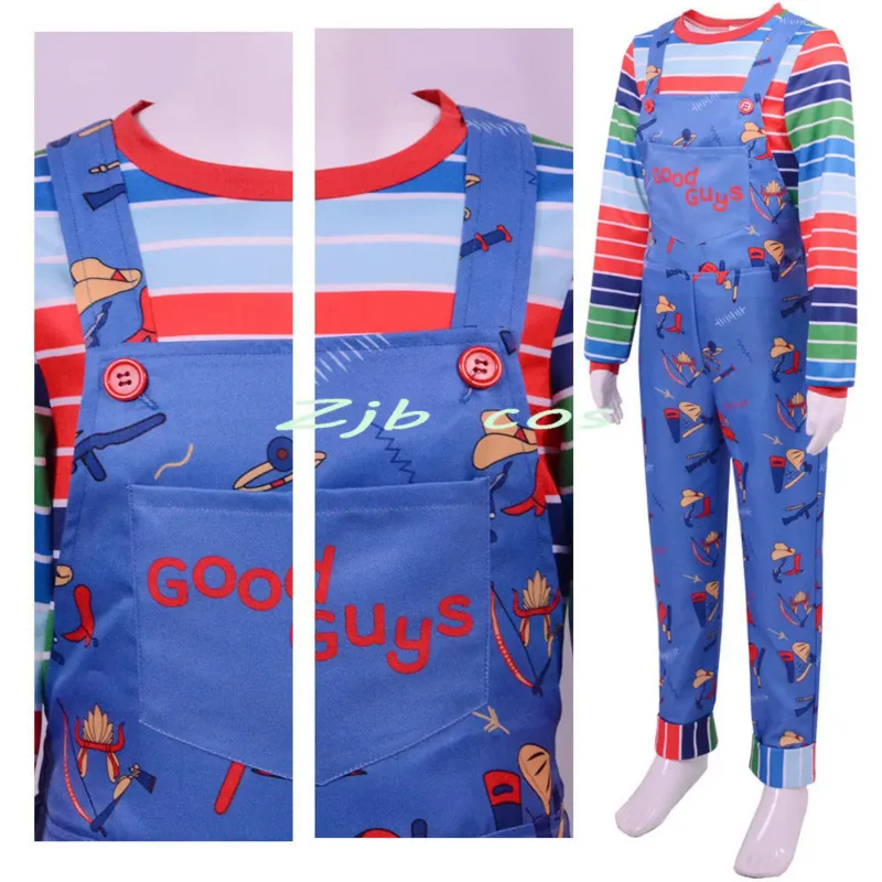 Chucky Anime Halloween Costume para crianças, macacões de terror, Cosplay de terror para meninas, máscara de festa, criança, criança, adulto