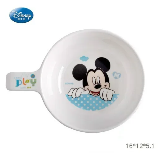 Disney Mickey Minnie Cartoon tableware Child feeding supplies Baby tableware rice bowl Dinner plate, cup, spoon Cutlery Set