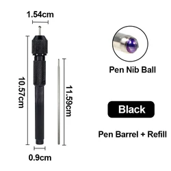 1pcs Pen +1 refill Tattoo Marker Tattoo Supplies Aluminum Alloy Ballpoint Pen Skin Marker Writing Tool Permanent Ink